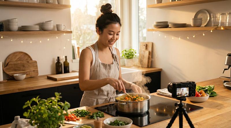 国产自拍美食视频